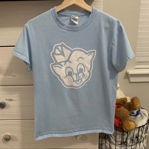 light blue piggly wiggly t-shirt